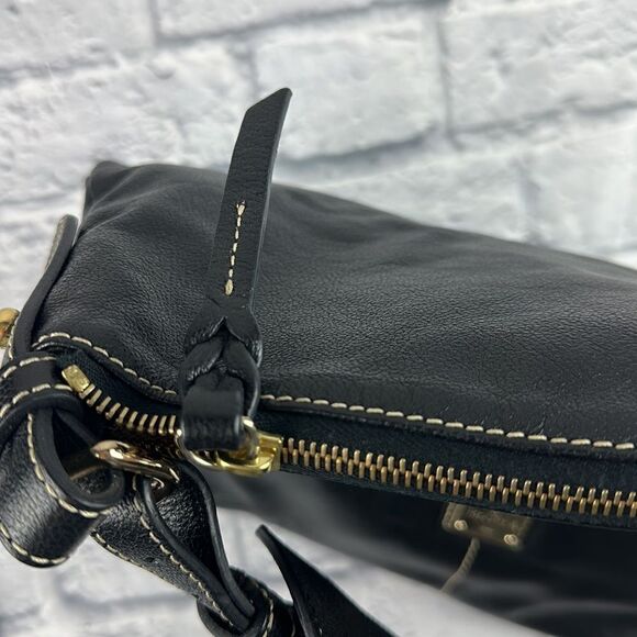 Retro Vintage Dooney & Bourke Black Leather Satchel Purse Handbag Bag Authentic - Picture 11 of 14